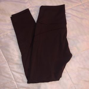 maroon lululemon in movement leggings size 6